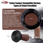 ⁦IKAPE V3 Calibrated Coffee Tamper(Wooden Handle,Black Base)⁩ - الصورة ⁦9⁩