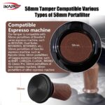 ⁦IKAPE V3 Calibrated Coffee Tamper(Wooden Handle,Black Base)⁩ - الصورة ⁦10⁩