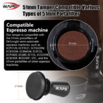 ⁦IKAPE V3 Calibrated Coffee Tamper (All black)⁩ - الصورة ⁦8⁩