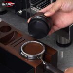 ⁦IKAPE Coffee Distributor, Espresso Gravity Distributor(Wooden Handle,Black Base)⁩ - الصورة ⁦4⁩