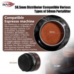 ⁦IKAPE Coffee Distributor, Espresso Gravity Distributor(Wooden Handle,Black Base)⁩ - الصورة ⁦6⁩