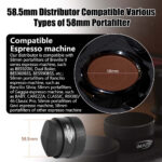 ⁦(IKAPE Coffee Distributor, Espresso Gravity Distributor(All Black⁩ - الصورة ⁦8⁩