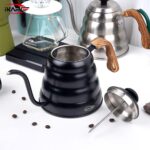 ⁦IKAPE Pour Over Coffee Kettle, Gooseneck Tea Kettle, 1L with Thermometer⁩ - الصورة ⁦5⁩