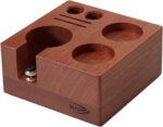 IKAPE ABS 7 in 1 Coffee Tool Organiser Suitable for 51/54/58mm portafilter-wood